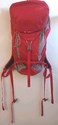 VAUDE Hiking Camping Minimalist 25 Backpacking Backpack Red Grey Hip Belt
