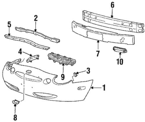 Parrilla del parachoques delantero para Ford Taurus 1996-1997 (N/P F6DZ17B968AA)