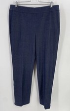 Talbots Chatham Ankle Pant 14 Blue Side Zip Womens Stretchy