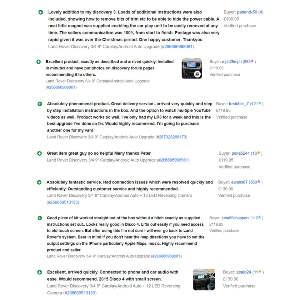 Land Rover Discovery 3/4 9" Carplay/Android Auto + Reversing Camera - Image 2 of 4