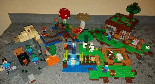 LEGO Minecraft Konvolut 21114 21115 21119 21129 Vollständig incl. Bauanleitungen