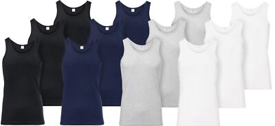 3 Stück Unterhemd Herren Ärmellos Baumwolle Underwear Men Tank Top Unterwäsche