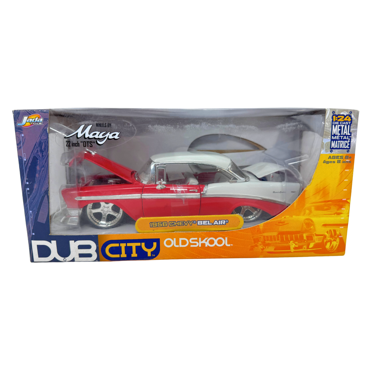 Jada Dub City Oldskool 1956 Chevy Bel Air 1:24 Diecast Maya Wheels