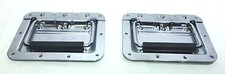  2 Two Chrome Plated Spring-Loaded Recessed Handles For ATA Cases -Large