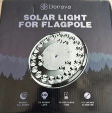 Deneve DNV-200-10101 Solar Flag Pole Light - Silver