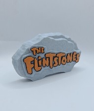 1960s Hanna Barbera Cartoon The Flintstones Logo Sign Desk Shelf Art