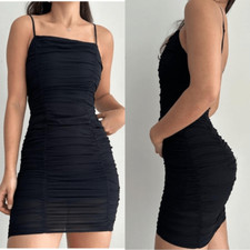 Reformation Wyatt Mini Black Dress Size 2