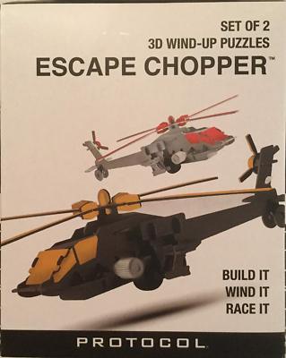 Protocol Escape Chopper 3D Wind-Up Puzzle Set of 2 Build Wind Race it Building