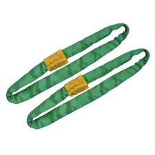 Endless Round Lifting Sling Heavy Duty Polyester Green 2'. Sold in Pair