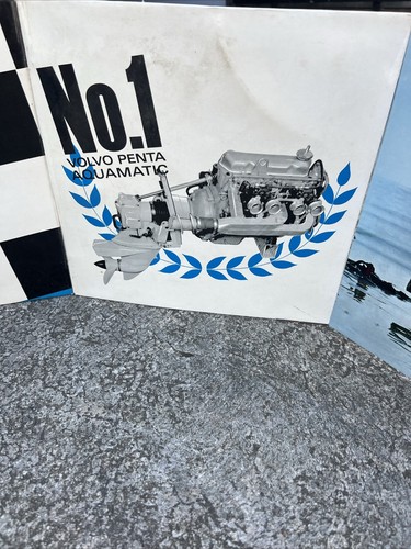 VINTAGE POINT OF SALE ADVERTISEMENT VOLVO PENTA MARINE 1960s BOAT RETRO CAFE ART - Picture 3 of 8