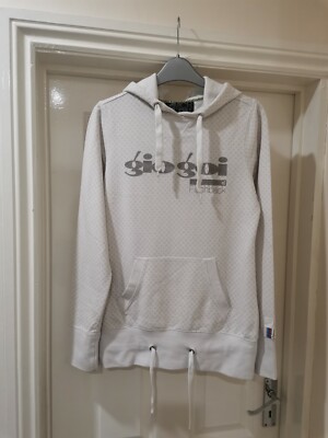 Gio-Goi Flashback Longline Hoodie Womens Size XS White Silver