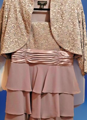 R&M Richard s Sleeveless Dress & Jacket Sleeves 15 Lavender, 12P Length 40 