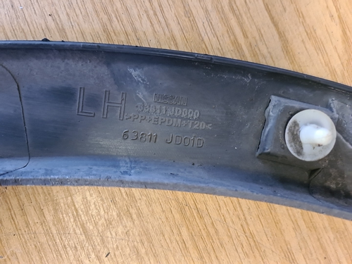 2010 NISSAN QASHQAI J10 PASSENGER SIDE FRONT WING MOLDING TRIM 63811JD01D - Picture 12 of 12