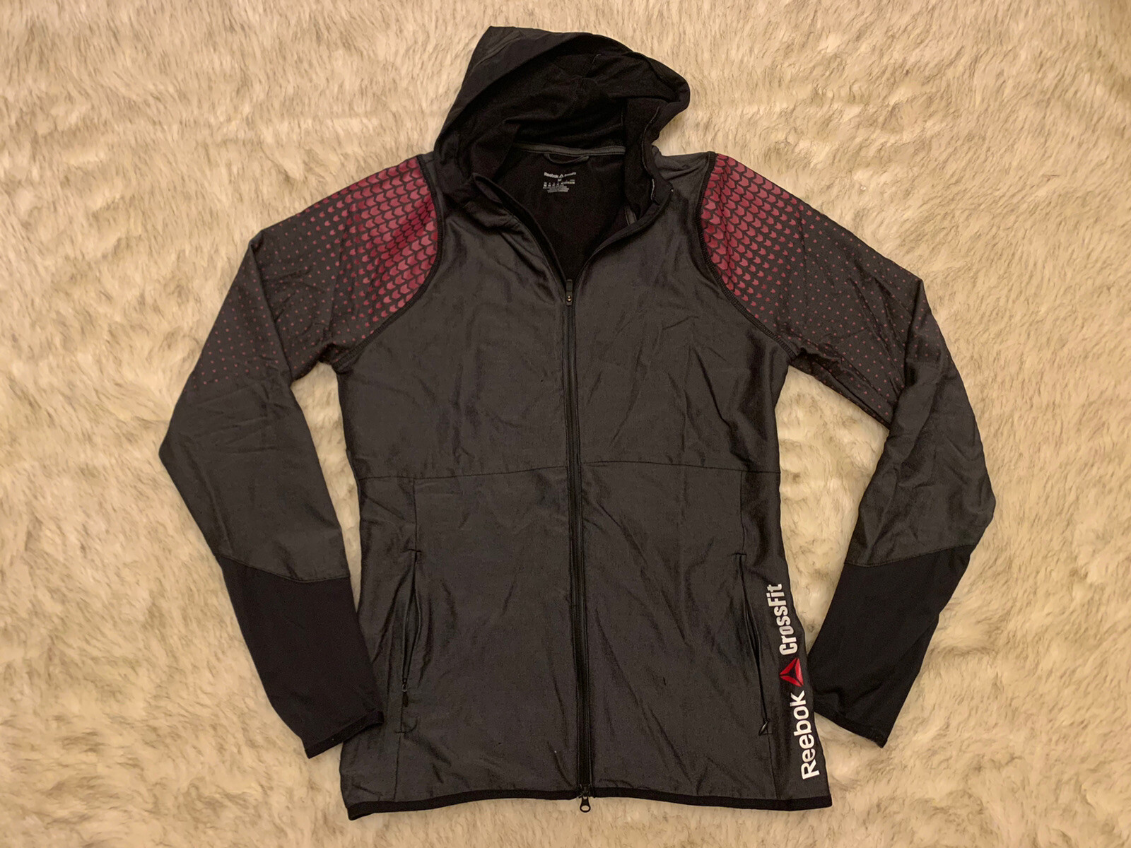 Men’s Reebok CrossFit Epic Workout Hooded Zip Jacket … Gem