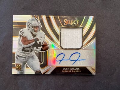 2019 Select Josh Jacobs Rookie Auto Patch /49 RPA - Raiders Packers