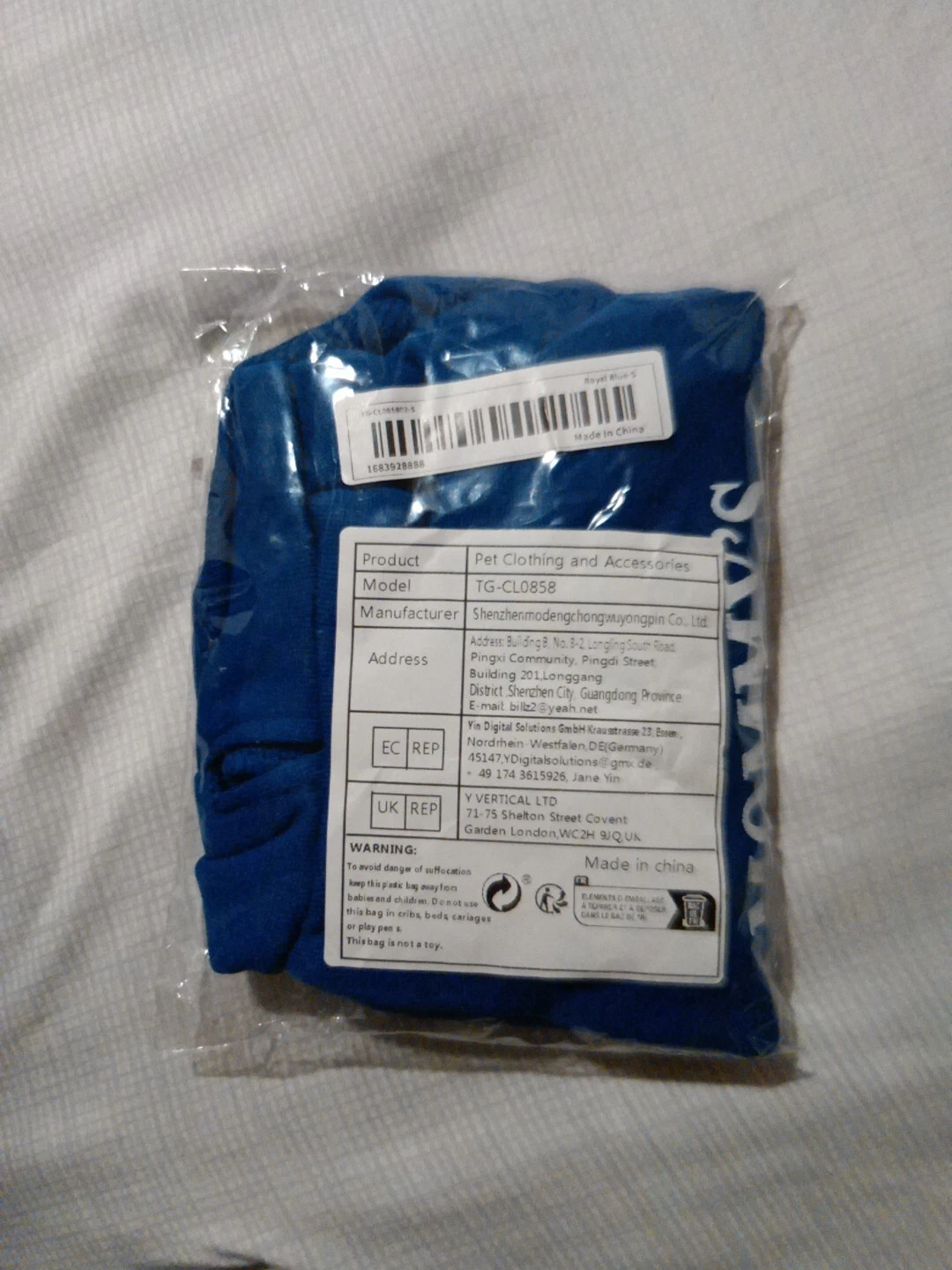 VETEMENTS Felpa con cappuccio cani animali di piccola taglia