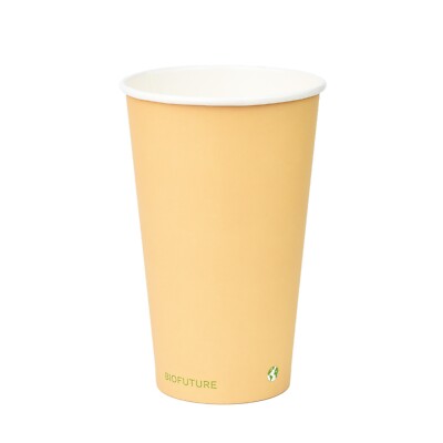 16 Unzen kompostierbare Einwegbecher 50er & 100er Pack biologisch abbaubar Öko Eventbecher