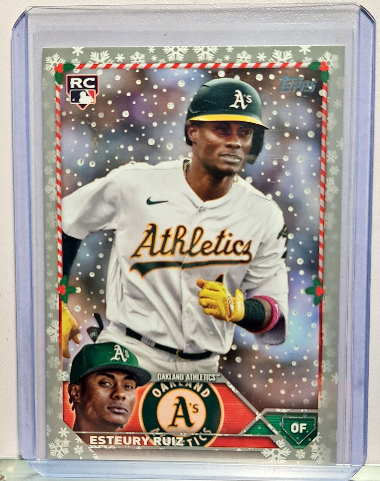 2023 Topps Holiday Mega Esteury Ruiz Rookie Silver Metallic Snowflake #H15