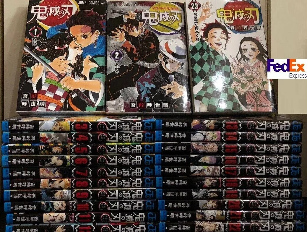 Demon Slayer Kimetsu no yaiba manga book 1 to 23 full set japanese comic  used