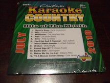 CHARTBUSTER KARAOKE COUNTRY HITS OF THE MONTH 60443 JULY 2010 CD G 12 TRACKS