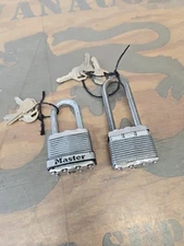 Salty 2 Master Lock Padlocks w/ 3 Keys Each