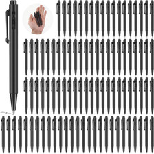 100 Pcs 4'' Mini Retractable Ballpoint Pens, 0.7 Mm Fine Point
