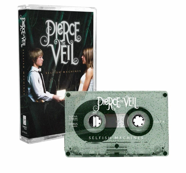 Pierce The Veil Selfish Machines Clear with Green Sparkle Cassette Tape NEW