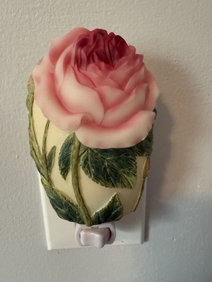 Ibis And Orchid Design English Rose Night Light New In Box Rare Retired