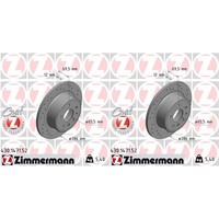 2X Zimmermann Sport Z Bremsscheiben 286Mm Gelocht Hinten Passend FüR Opel Omega