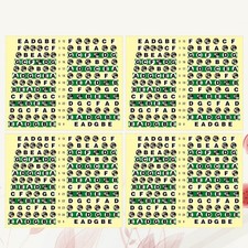 10 Pcs Guitar Fingerboard Chart Fret Stickers Electric Fretboard