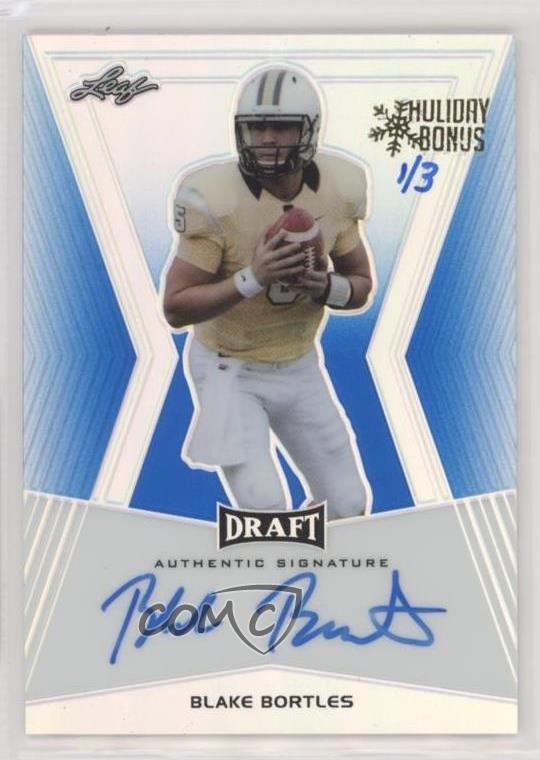 2014 Leaf Metal Draft Blue Holiday Bonus 1/3 Blake Bortles Rookie Auto RC 4f2