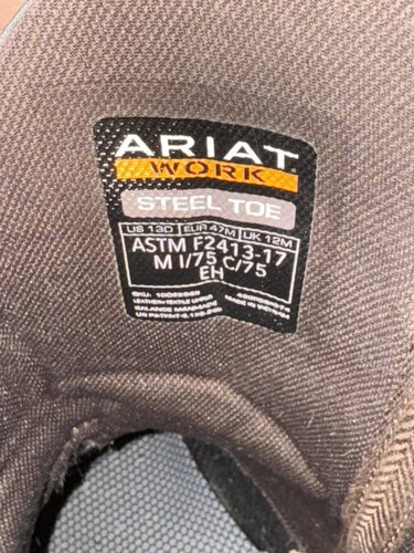 Ariat Workhog Patriot Steel Toe Work Boot Earth/Sand Camo Mens Size 13D - Picture 10 of 13