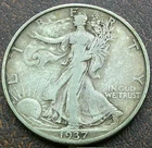 US 1937-S Walking Liberty Half  **
