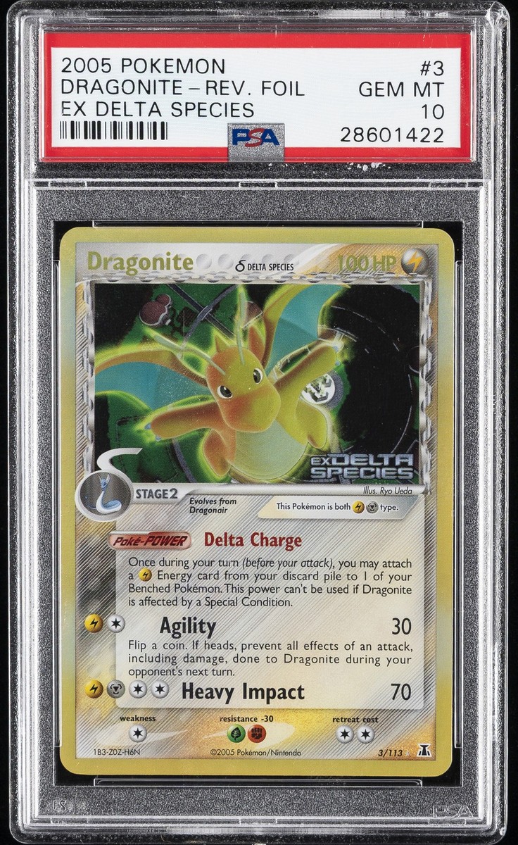2005 POKEMON EX DELTA SPECIES #3 DRAGONITE-REVERSE FOIL PSA 10 | eBay