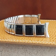 Vintage 19mm 18mm 16mm JB Champion Stainless Steel Lizard Expansion Watch Band