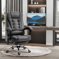 Vinsetto Massage-BüRostuhl, Ergonomisch Schreibtischstuhl Mit Liegefunktion