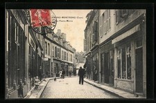 Old postcard St-Amand-Montrond, Rue Porte-Mutin 1910