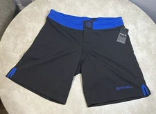 NWT Sanabul Black Blue Wrestling Fight MMA Shorts Size 36 1115