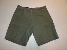MEN'S 36w JESSE JAMES WASHED DUCK CANVAS REG. FIT GREEN CARGO WORK SHORTS