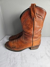 Vintage Tony Lama 2378 Leather Brown Western Cowboy Boots Men's Size 10 EE