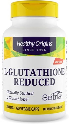 Healthy Origins L-Glutathione 250 mg (Setria, Non-GMO, Gluten Free, Antioxidant,