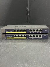 Lot of 2 Netgear ProSAFE GS108PEv3 8-Port Gigabit PoE Plus Switches GS108PE