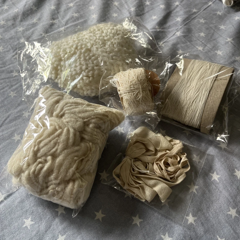 Alte Vintage Antik Packungen Garn Schnur Schnürsenkel & Wolle Lot Viktorianisch Ecru