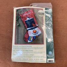 Dimensions Snowman & Friends Stocking Needlepoint Kit 71-09146 Christmas 16”