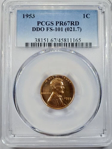 1953 Proof Lincoln Wheat Cent PCGS PF67RD DDO FS-101 (021.7)