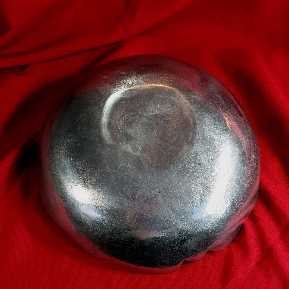 Howard Elliott Torn Edge silver aluminum decorative bowl 12 X 3 " Art Deco - Image 3 of 4