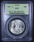 1941-D Walking Liberty Half Dollar - 50c PCGS MS65 - OGH