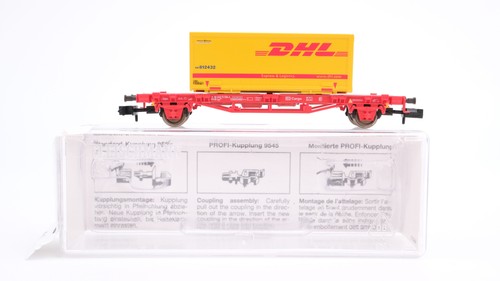 Fleischmann N 824207 Container-Tragwagen ´DHL´ DB | Zustand: Gebraucht