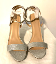 Silver Sparkle Heels, Formal Heels, Dressy Shoes, Women's Shoes