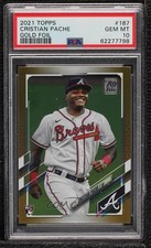 2021 Topps Gold Foil Cristian Pache #187 PSA 10 GEM MT 0hj7